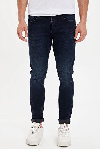DeFacto Men's Blue Black Carlo Skinny Fit Jean Trousers R8776AZ20AU