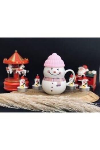 Tohana Pink Snowman Christmas Gift Mug