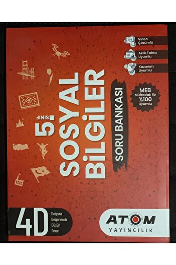 Atom Yayıncılık Atom 5.sınıf Sosyal Bilgiler Soru Bankası