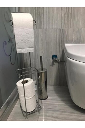 biray home Tuvalet Kağıtlık Ayaklı Wclik , Peçetelik Banyo Aksesuarı