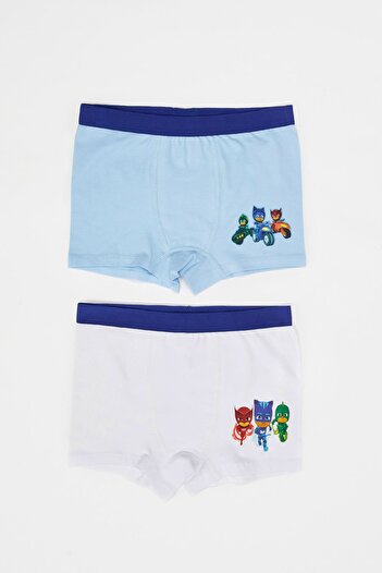DeFacto Boy's Colorful Pj Masks Licensed Flexible Textured Boxer 2-pack