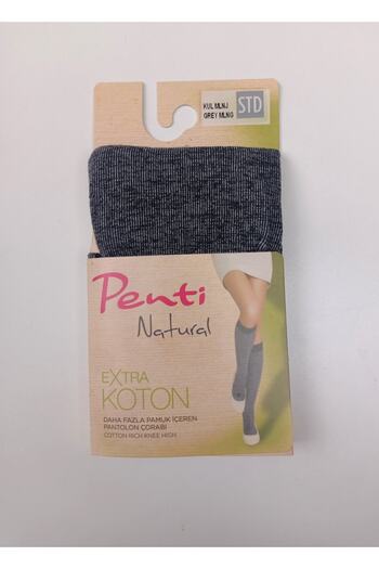 Penti Women's Extra Cotton Ash Melange Trouser Socks - Set of 3