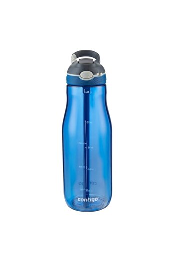 Contigo Ashland Tren Tek El Bas İç Kapaklı Su Matarası 1200ml - Mavi