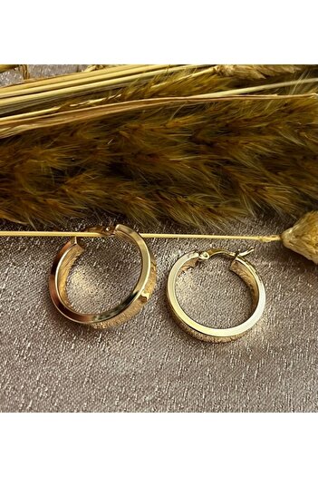 Markiz Takı Gold Hoop Earrings 2 cm