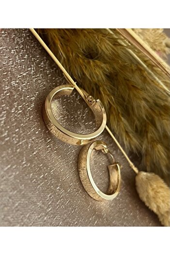 Markiz Takı Gold Hoop Earrings 2 cm