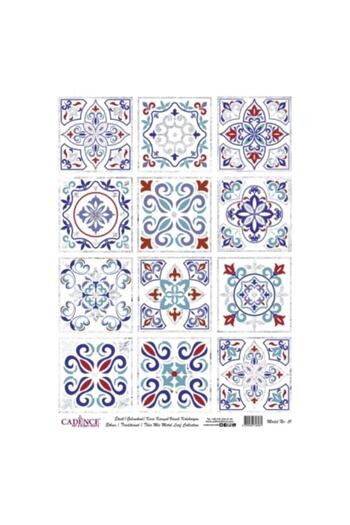 Cadence Model 51 - Patterned Silver Foil Brass Decopage 30x42