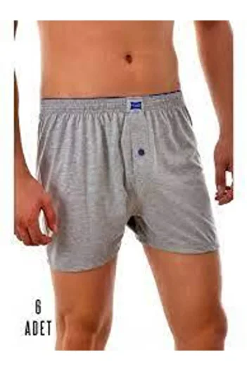 Tutku Men's Combed Cotton Plain Boxers 6 Pieces
