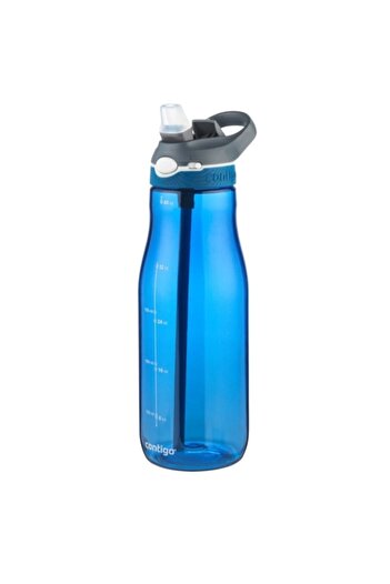 Contigo Ashland Tren Tek El Bas İç Kapaklı Su Matarası 1200ml - Mavi