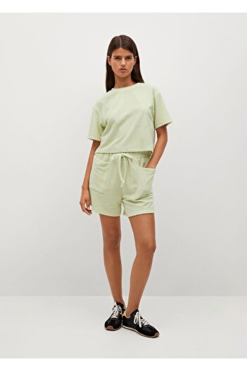 MANGO Woman Cotton Towel Fabric T-Shirt