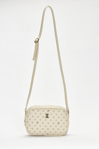 Pierre Cardin Beige Monogram Women's Shoulder Bag 05PO22Y1538