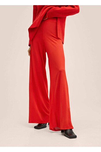 MANGO Woman Knitwear Wideleg Trousers