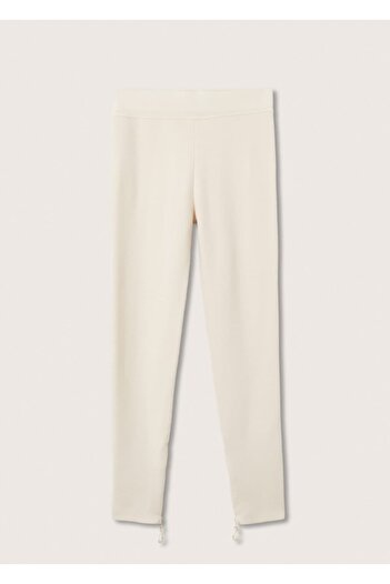MANGO Woman Fermuarlı Triko Pantolon