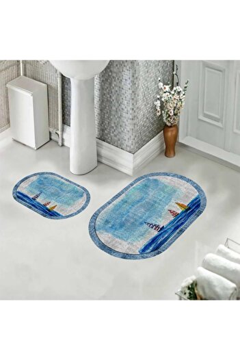 eco concept Двохкомпонентний килимок для ванної кімнати Dot Taban 40x60 см 60x100 см