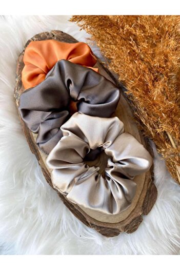 Donna Liberta Women's 3-Piece Satin Hair Rubber Buckle Set