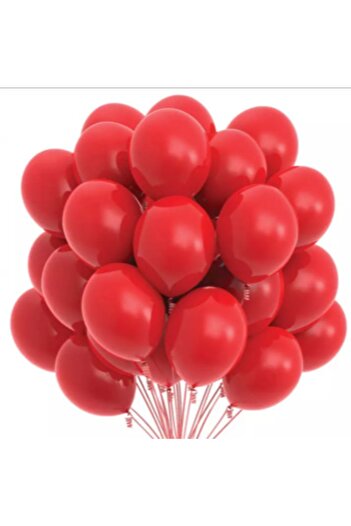 Deniz Party Store Pastel Red Latex Balloon 10 Pieces