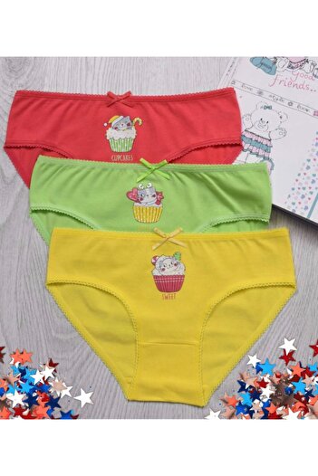 Koza Girl's Patterned 3-Piece Panties