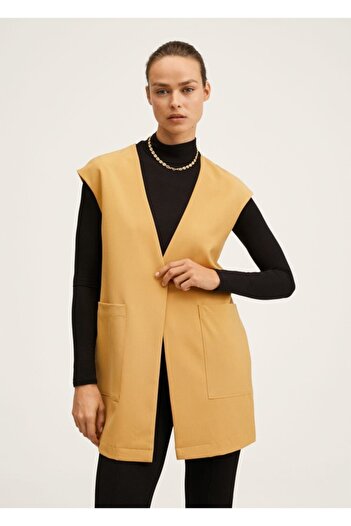 MANGO Woman Oversize Vest with Pockets