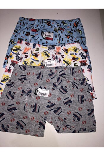 Tutku Children's Elastane Printed Boxer Mixed 6-Piece
