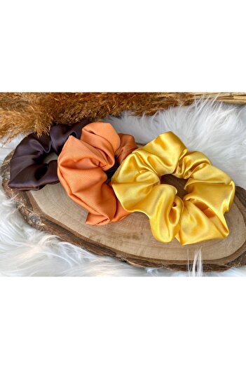 Donna Liberta Women's 3-Piece Satin Hair Rubber Buckle Set