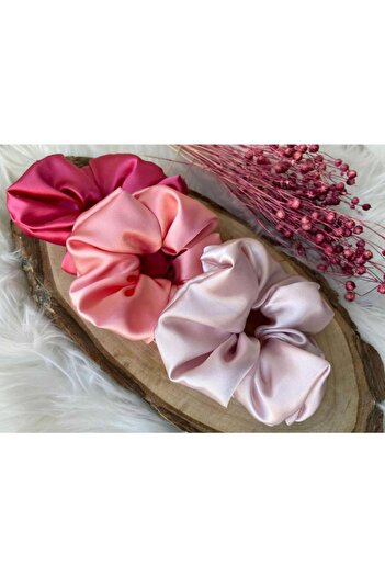 Donna Liberta Women's 3-Piece Satin Hair Rubber Buckle Set