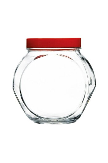 Paşabahçe Bella Red Jar with Lid 1.5 Lt P80000-755382