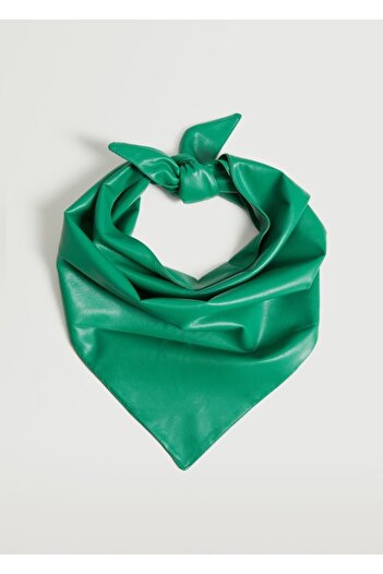 MANGO Woman Şal verde din piele artificială pentru femei