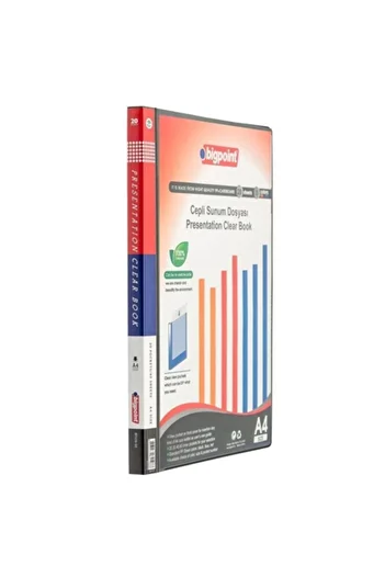 Bigpoint Presentation File Pocketed 20 Pcs Black A-4