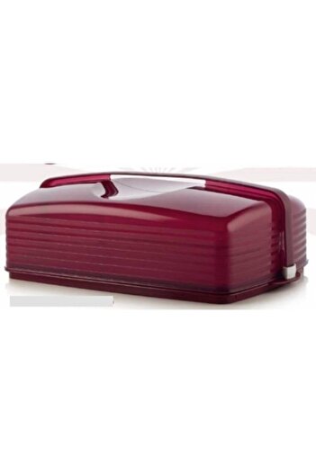 Tupperware Claret Red Cake Pastry Serving and Fan