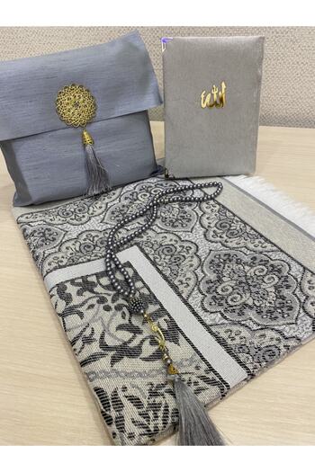 AYHANHOME 4-Piece Shantuk Bag Gift Dowry Yasin Tasbih Prayer Rug Set