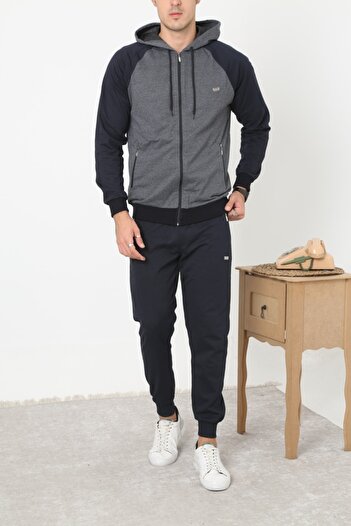 3MODA Σετ ανδρικής φόρμας Navy Blue - με φερμουάρ