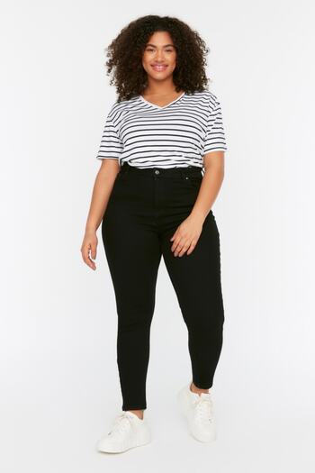Trendyol Curve Black High Waist Stretchy Skinny Jeans TBBSS22JE0189