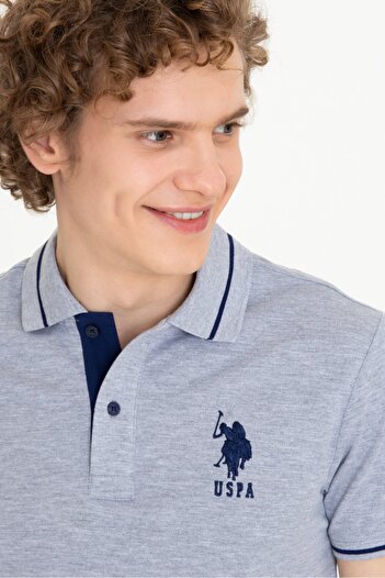 U.S. Polo Assn. Γκρι ανδρικό μπλουζάκι