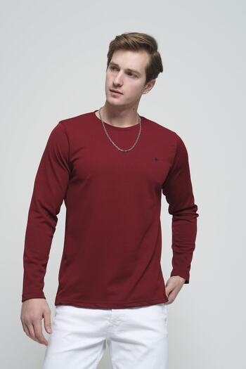 Oksit Ανδρικό φούτερ Julio Slim Fit με μοτίβο κηρήθρας και λαιμόκοψη