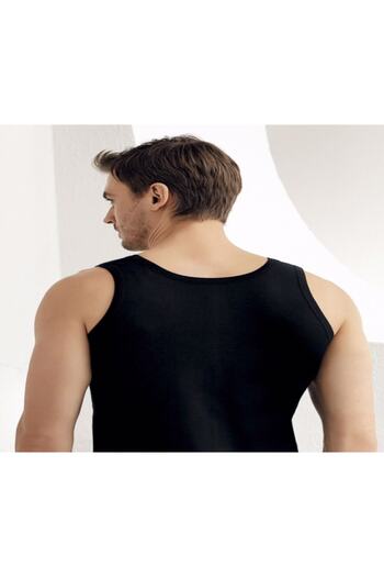 Şahinler Men's Black 6-Piece Pack 100% Cotton Undershirt M New Season