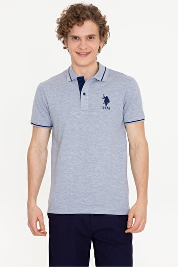 U.S. Polo Assn. Γκρι ανδρικό μπλουζάκι