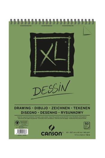 Canson XL Desen Desen Spiral Granulație Ușoară 160g 50 Foi A3