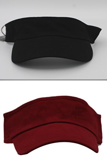 şapkadan Female Athlete Tennis Visor Hat Red with Brim