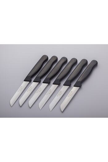 Solingen 1St Quality Black Fruit and Vegetable Knife - Serrated, 6 Pieces