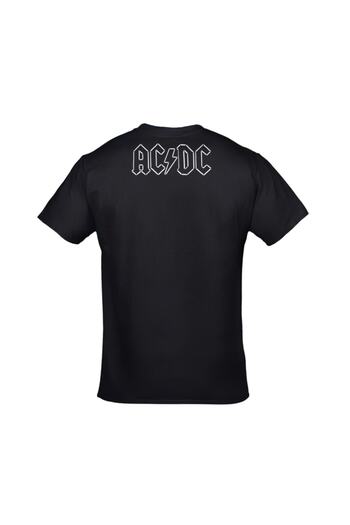 Orijin Tekstil Unisex Μαύρο μπλουζάκι AC DC Highway To Hell εμπρός πίσω με στάμπα