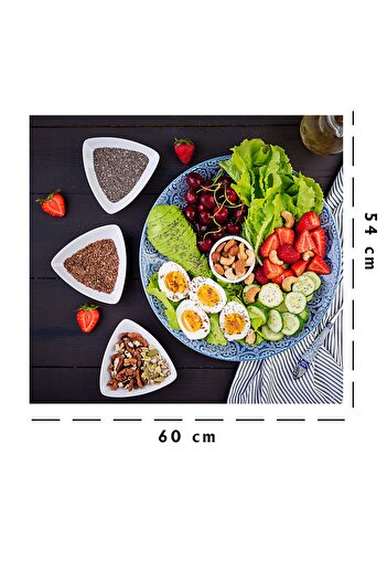 Tilki Dünyası Salad Plate And Nuts Kitchen Stove Back Sticker