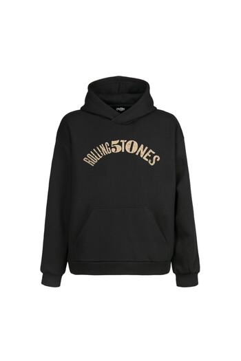 Orijin Tekstil Ανδρικό φούτερ με μαύρη κουκούλα Rolling Stones μπροστά και πίσω
