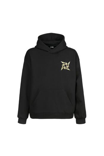 Orijin Tekstil Ανδρικό φούτερ με κουκούλα σε μαύρο Metallica εμπρός και πίσω