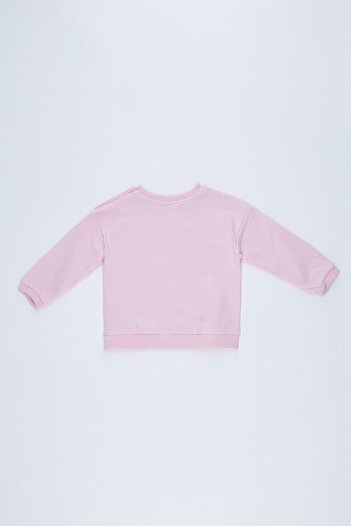 DeFacto Kız Bebek Regular Fit Baskılı Bisiklet Yaka Sweatshirt