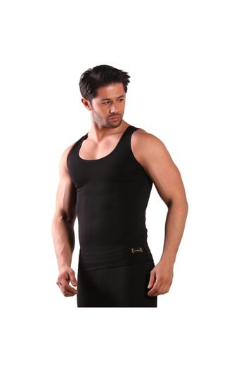 lovebox Men's Polymer Coated Slimming Fat Burning Strappy Undershirt