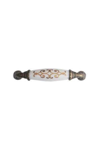 Damla Porcelain Antique Yellow Handle 96 mm