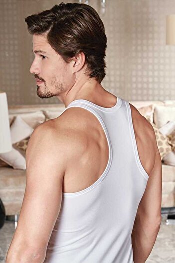 Berrak Men's White Rib Rambo Athlete 3-Piece 1015-16