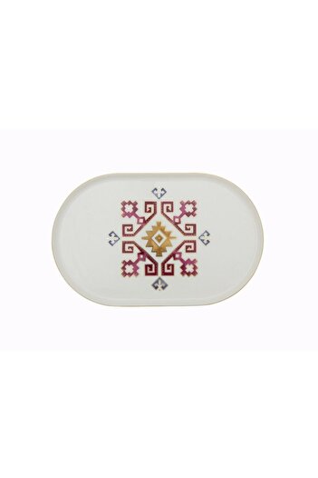 Porland Arabesque Pattern Boat Plate 32cm