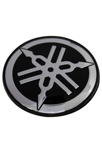Knmaster Yamaha Logo Round Aluminum Sticker Label Silver