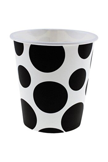 Roll-Up Black Mixed Polka Dot Paper Cup