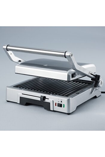 Severin Tost Makinesi Biftek Ve Izgara Için Temas Izgarası 1.800w, Paslanmaz Çelik Fırçalanmış Gümüş